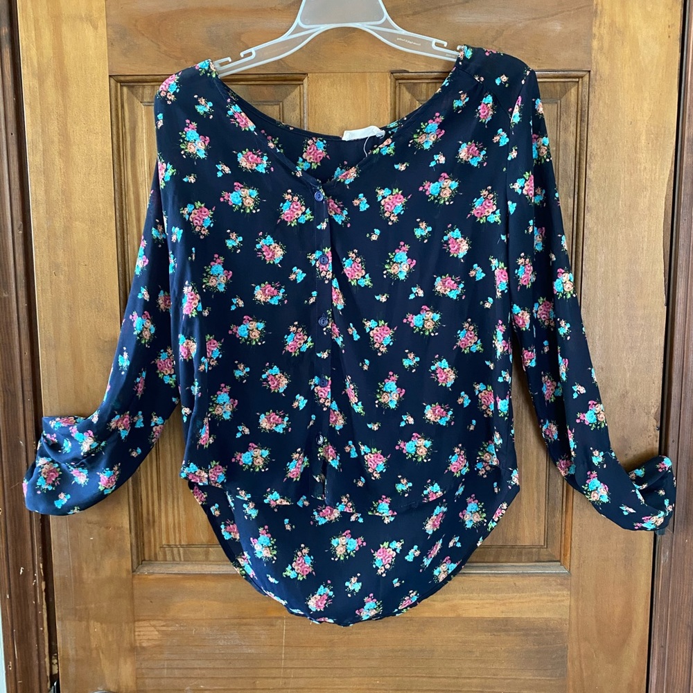 Floral button up shirt